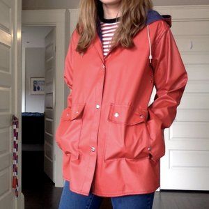 Vintage rubber and canvas rain jacket
